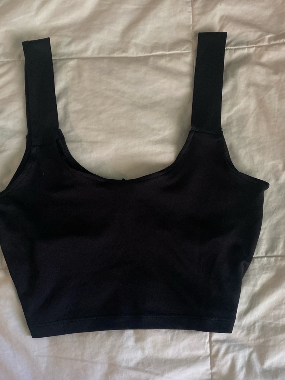 H&M Black Crop Bralette with Wide Straps